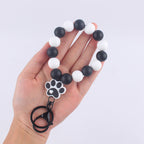 Silicone Dog Claw Bead Wristlet Keychain Pet Lover Charm 3
