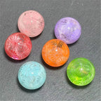 Clear Round Acrylic Beads 16mm Fireworks Pattern 100pcs