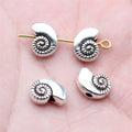 Conch Metal Beads 11mm Antique Silver Tone Alloy 40pcs