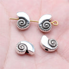 Conch Metal Beads 11mm Antique Silver Tone Alloy 40pcs