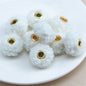 Fabric Spacer Beads 13x20mm Imitation Teddy Wool 20pcs 12