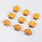 Painted Personified Cookies Acrylic Beads Assorted Designs 10pcs 4