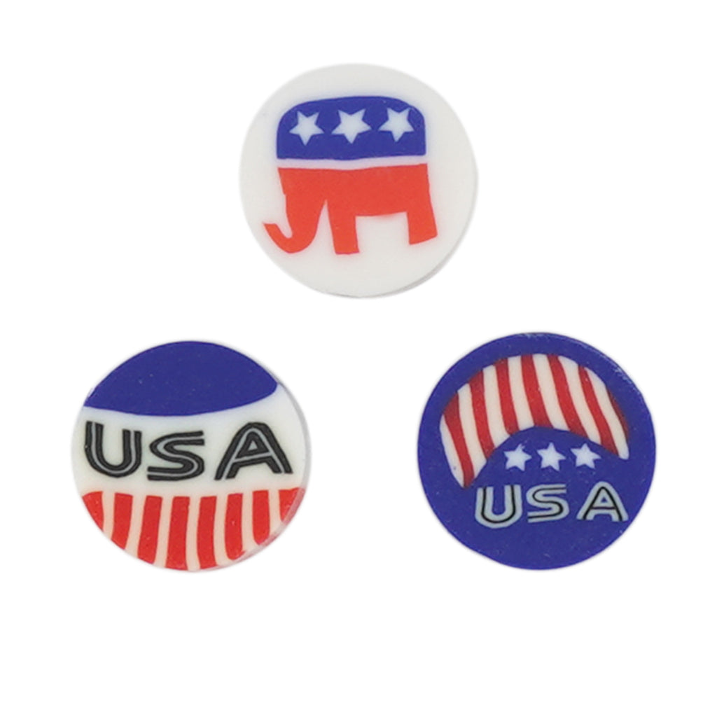 Geometric Clay Beads American Flag Colors Patriotic Design 200pcs 2