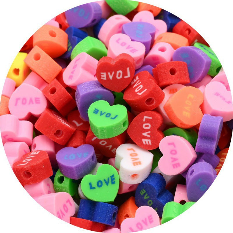 Flat Clay Beads 10mm Color Fruit Cartoon Mixed Design 1000pcs 31