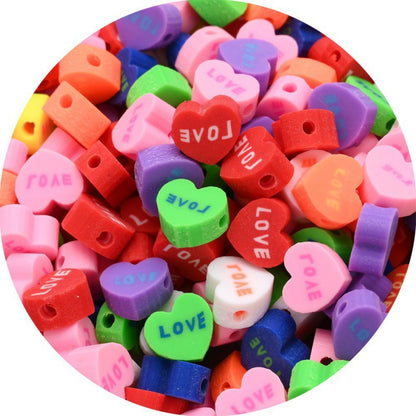 Flat Clay Beads 10mm Color Fruit Cartoon Mixed Design 1000pcs 31