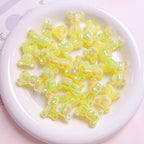 Glow In The Dark Jelly Bear Acrylic Beads 24mm Iridescent Plated 10pcs 4