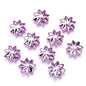 UV Plating Flower Acrylic Beads 20mm Metallic Finish 10pcs 8