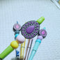 Silicone Focal Beads Multi Color Gemstone Elliptical Gemstone Blue 20pcs 11