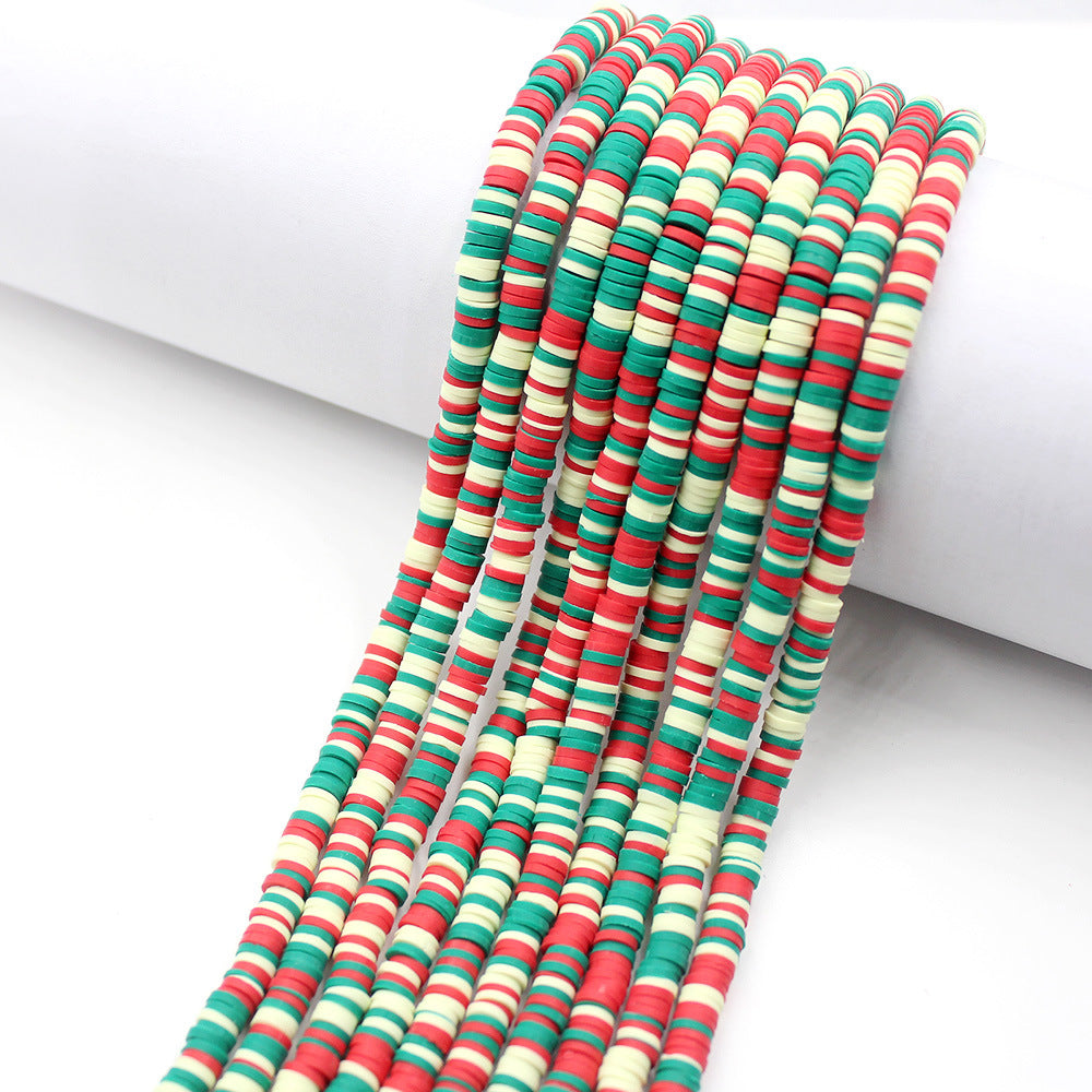 Flat Disc Clay Beads 6mm Colorful Matte Polymer 10strands 24