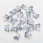Butterfly Plated Transparent Glass Beads 10x14mm 20pcs 9
