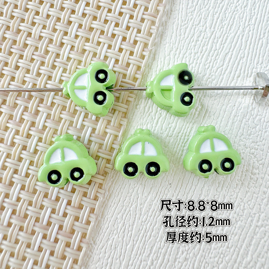 Car and Plane Metal Beads 8mm 16mm Baking Painted Alloy 20pcs 9