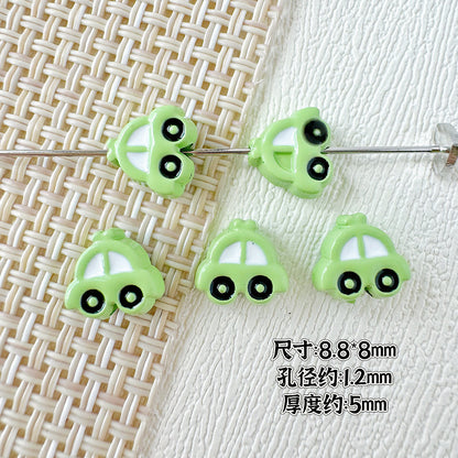 Car and Plane Metal Beads 8mm 16mm Baking Painted Alloy 20pcs 9