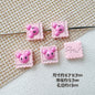 Strawberry and Mouse Metal Beads 13mm Pastel Painted Cookie Design 10pcs 17