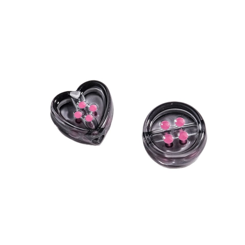 Clear Round and Heart Acrylic Beads 12mm Translucent Pastel Mixed Colors 50pcs 4