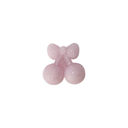 Silicone 3D Focal Beads Cherry Holding Bow 20pcs 6