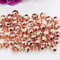 Brass Faceted Round Metal Beads 3-6mm Jewel Tone Sparkle 100pcs 8