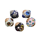 Ethnic Diamond Clay Beads 16mm Faceted Rhinestone Alloy 10pcs 5