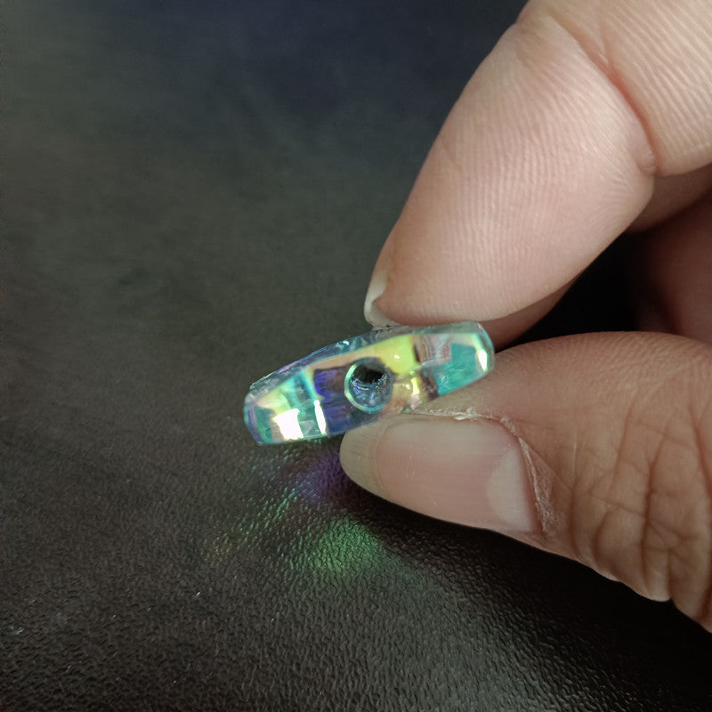Transparent Plating Cat Acrylic Beads 20mm Iridescent 100pcs 2