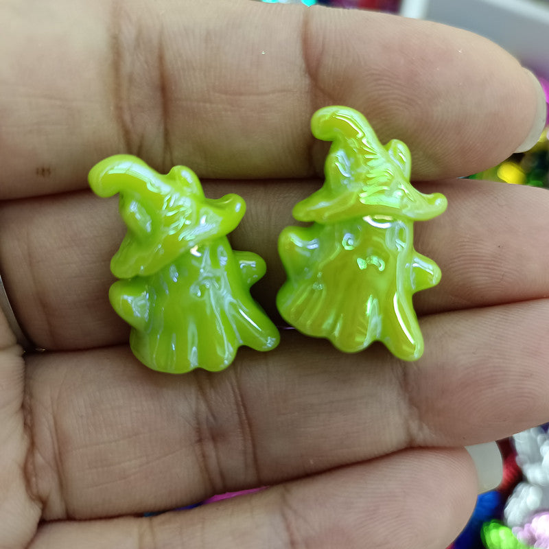 UV Plating Ghost Acrylic Beads 16x22mm Glossy Colorful 100pcs 8