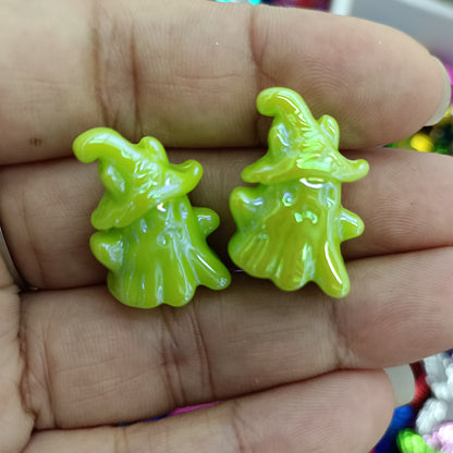 UV Plating Ghost Acrylic Beads 16x22mm Glossy Colorful 100pcs 8