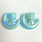 UV Plating Moon Cat Acrylic Beads 26mm Iridescent Pastel 50pcs 9
