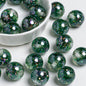 Radiant Glitter Filled Resin Beads 16mm Round Multicolor 10pcs 12