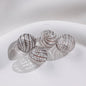 Swirl Pattern Blown Glass Beads 10-16mm Colorful Translucent 4pcs 18