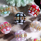 Embellished Bubblegum Beads 20mm Radiant Butterfly Design 5pcs 3