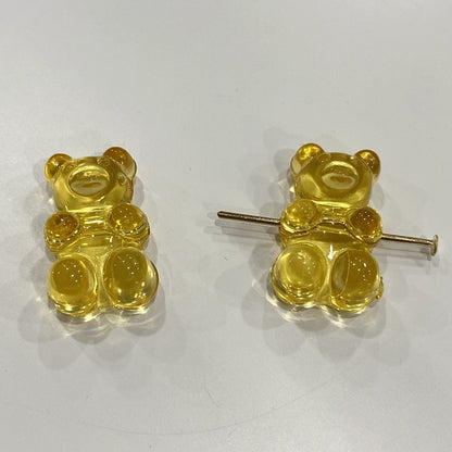 Clear Candy Colored Teddy Bear Acrylic Beads 12x18mm 10pcs 18