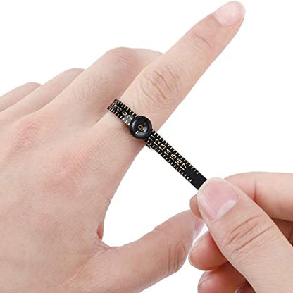 Plastic Finger Measure Belts with Magnifying Glass US Size 1-17 2pcs 3