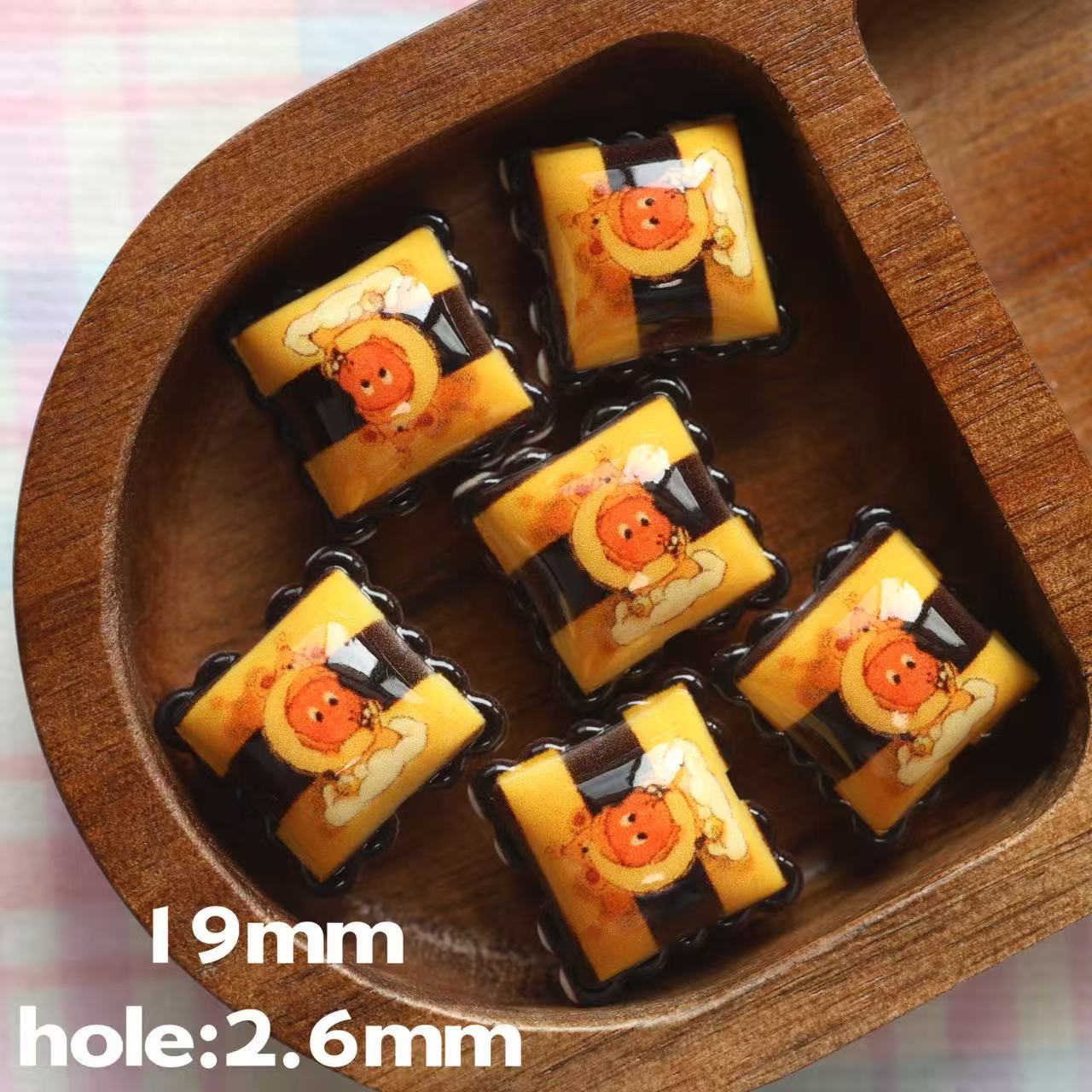Cute Twinkl Pillow Acrylic Square Beads 19mm Colorful Mixed 20pcs 7