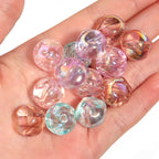 Transparent Color Plated Acrylic Beads 15mm Round 10pcs 4