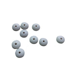 Acrylic Flat Spacer Beads 10mm 12mm Solid White 100pcs 5