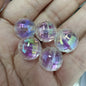 Plating Faceted Acrylic Beads 16mm Iridescent Mixed Colors 100pcs 7