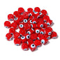 Lampwork Glass Beads Evil Eye Barrel 9mm Glossy Cylindrical 10pcs 9