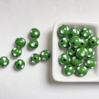 Bright Polka Dot Resin Beads 12mm Glossy Multicolor 20pcs 6