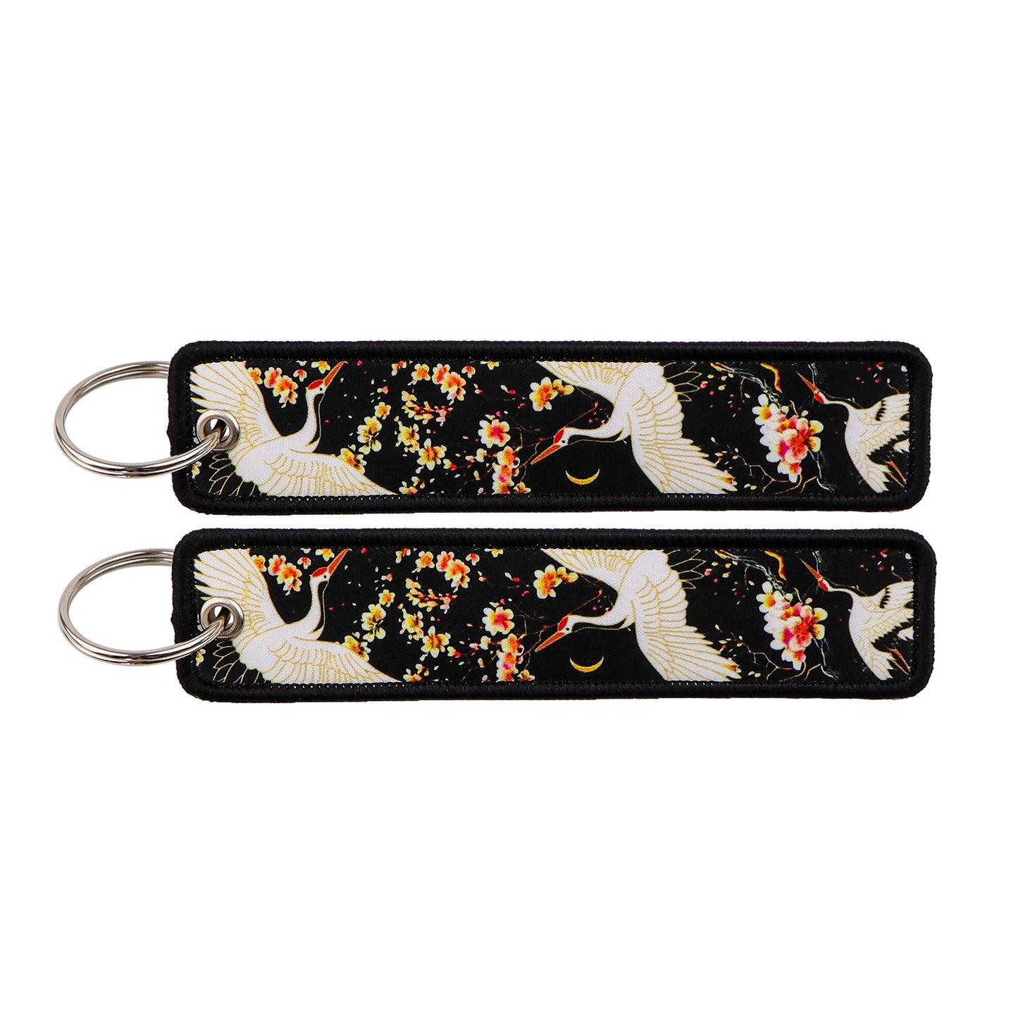 Double Sided Ukiyo Fabric Lanyard Keychain Japanese Motif 2pcs 24