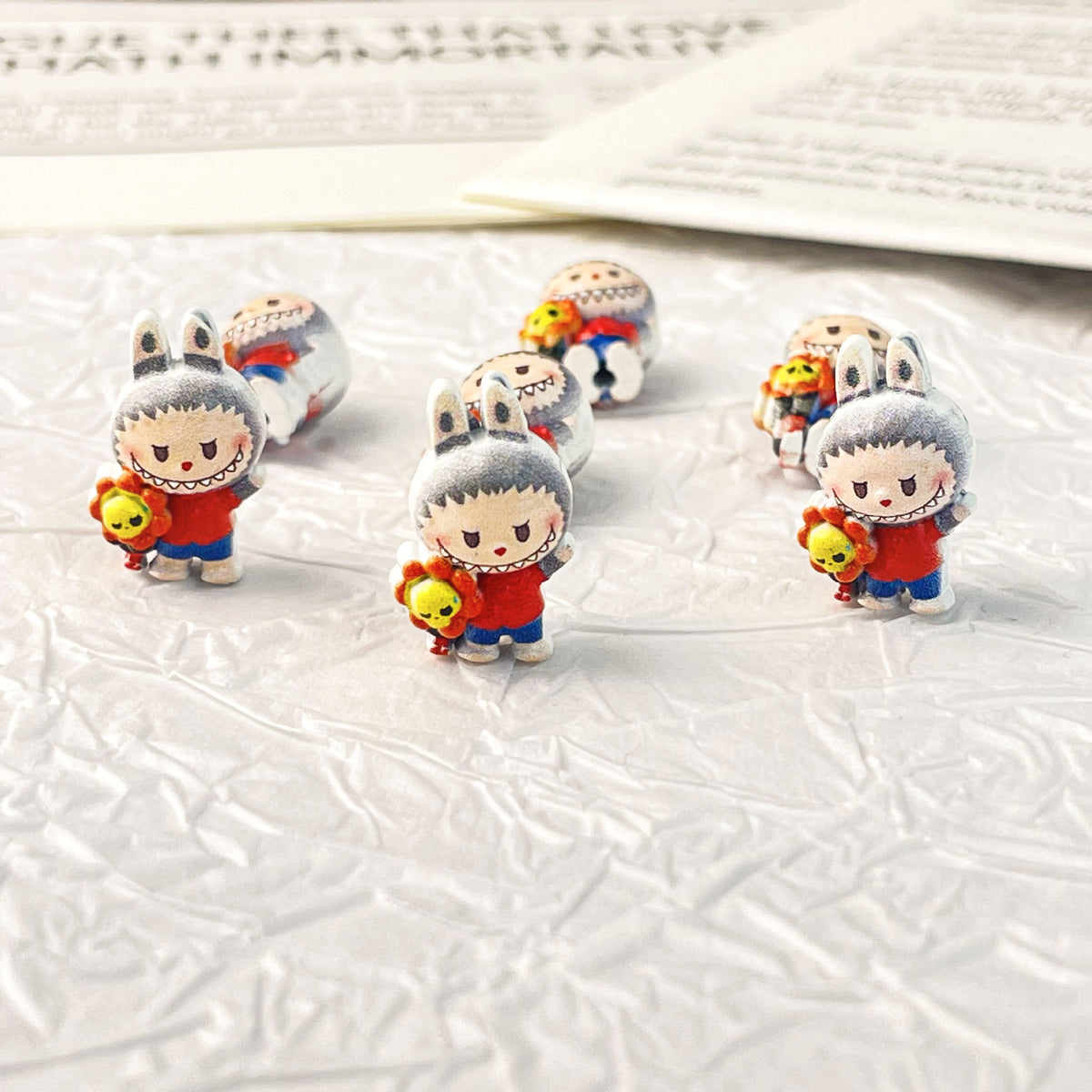Character Metal Beads 18mm Hand Painted 3D Enamel Alloy 10pcs