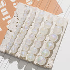 Pearl Acrylic Beads 8-16mm Mermaid Imitation Shimmer 10pcs