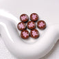 Bear Disc Acrylic Beads 12mm Colorful Mixed 10pcs 8