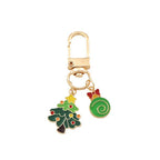 Cartoon Christmas Keychain Metal Alloy Enamel Holiday Icons 5