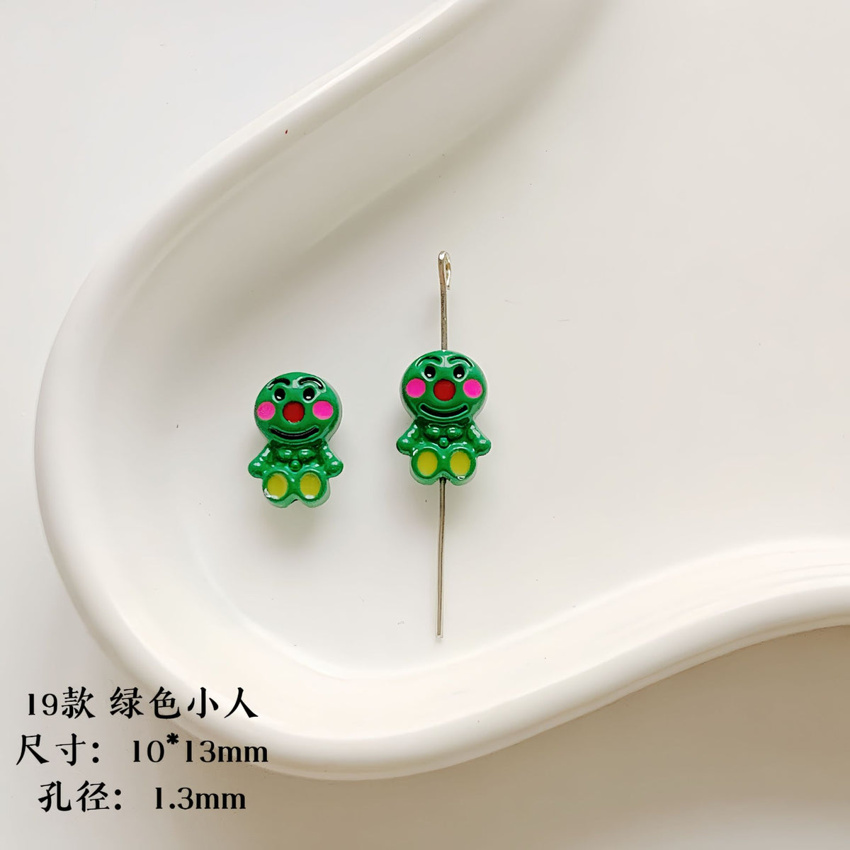 Christmas Enamel Alloy Metal Beads Festive Painted Designs 10pcs 15