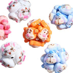 Embellished Bubblegum Beads 20mm Winnie & Friends Pastel Pearl 5pcs 5