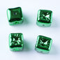 Metallic Balloon Concave Square Acrylic Beads 14mm Glossy 50pcs 13