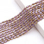 Gilded Oval Seed Glass Beads 4x6mm Plated Gold Frame 96pcs 18