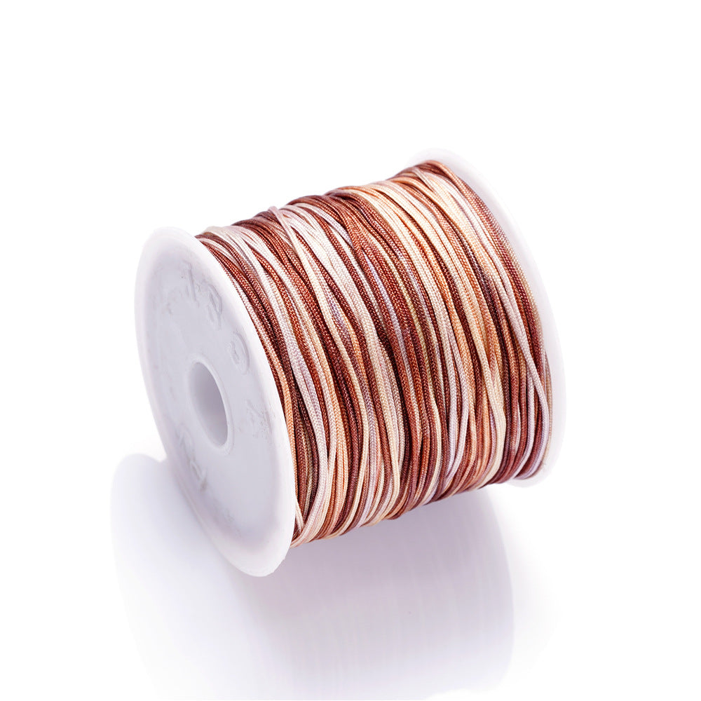 Nylon Rainbow Variegated Beading Thread 0.8mm Diameter 60m Spool 27