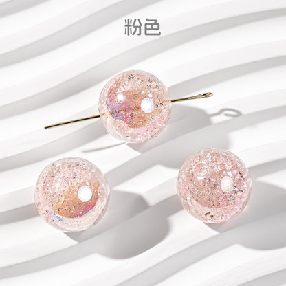 Candy Colored Crackle Resin Beads 16mm Glossy Translucent 25pcs 6