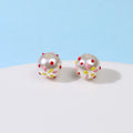 Hand Painted Acrylic Beads 12mm Enamel Cartoon Motifs 10pcs 6