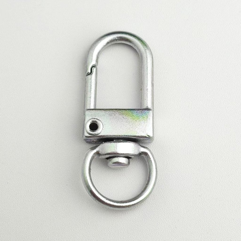 Colorful Zinc Alloy Keychain Clasps 32mm Plating 10pcs 17