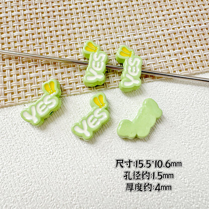 Baking Painted WOW&YES Metal Beads 13mm 15mm Colorful Alloy 20pcs 19